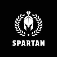 spartan warrior helmet logo design concept idea vector