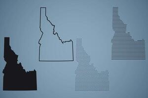 Idaho State Hand Drawn Outline Map of USA vector