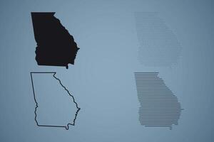 Georgia State Hand Drawn Outline Map of USA vector