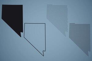 Nevada State Hand Drawn Outline Map of USA vector