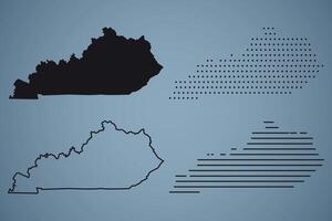 Kentucky State Hand Drawn Outline Map of USA vector