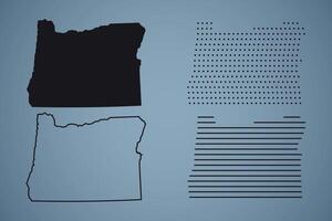 Oregon State Hand Drawn Outline Map of USA vector