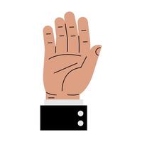 Open Hand Pose Illustration vector