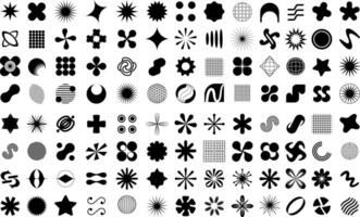 Y2K Elements Illustration. Retro Futuristic Design Collection for Digital Projects. vector