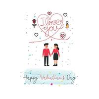 Hand Drawing of Valentine's Graphics vector