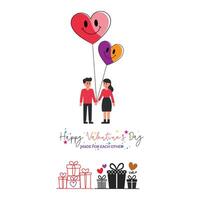 Valentine's Day Hand Drawing Graphics vector
