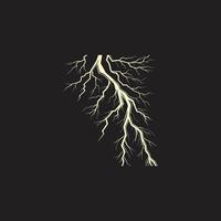 lightning bolt on a black background templete vector