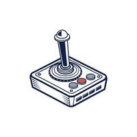 An old game controller icon on a white background vector