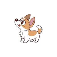 A cartoon dog with a big head and a small body vector