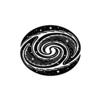 A black and white swirl design on a white background vector