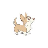 A cartoon dog standing on a white background vector