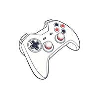 A drawing of a game controller on a white background vector