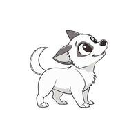 A cartoon dog with a big head and a small body vector