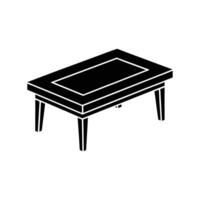 A black and white illustration of a table vector
