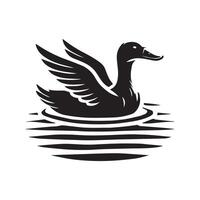 Duck silhouette image vector