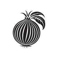 Onion silhouette icon illustration template for many purpose. Isolated on white background vector