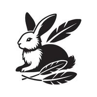 Simple Rabbit Icon Illustration Cute Rabbit Symbol vector