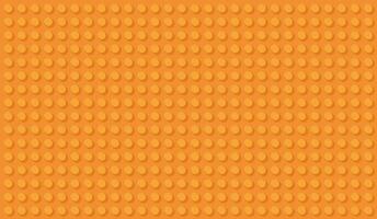 Orange Plastic Toy Baseplate Background With Grid of Circular Studs, Wide Banner 16x9 Backdrop vector