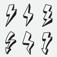 set of lightning good for icon, symbol, element design, logo, etc vector