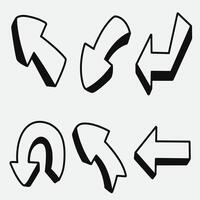 set of arrows good for icon, symbol, element design, logo, et vector