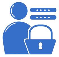 A person holding a lock and a key vector