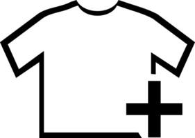 A t - shirt with a cross on it vector