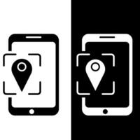 Mobile phone location icon illustration vector