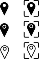 A set of four different location icons vector