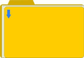 A yellow folder with an arrow pointing to the left vector