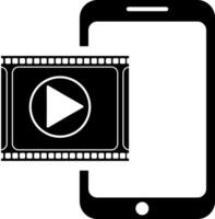 Mobile player icon vector