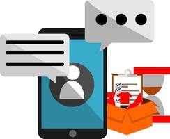 Mobile app development services vector