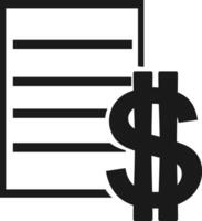 A dollar sign and a document icon vector