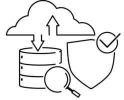Cloud computing and data protection vector