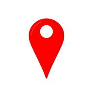 A red pin on a white background vector