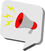 A megaphone icon with lightning bolt vector