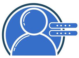A person with a phone icon in a circle vector