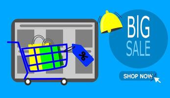 Big sale on ecommerce website vector