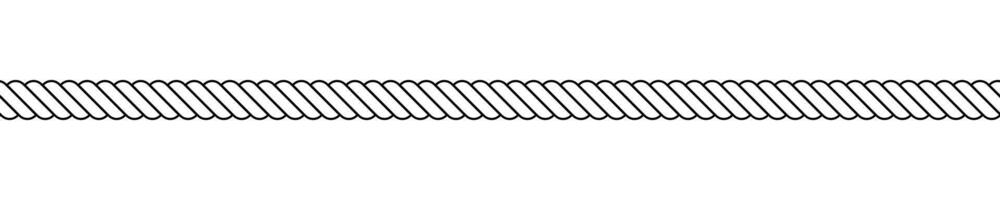 rope, black and white illustration, seamless repeatable shape pattern texture vector