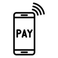 Pay icon on smartphone illustration vector