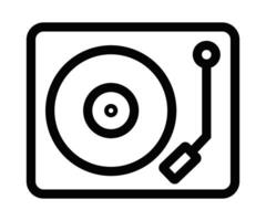 A black and white image of a turntable vector