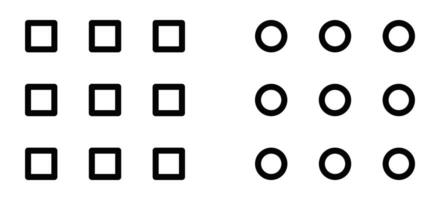 A set of four different numbers in different sizes vector
