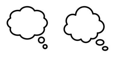 Two thought bubbles with one in the middle vector
