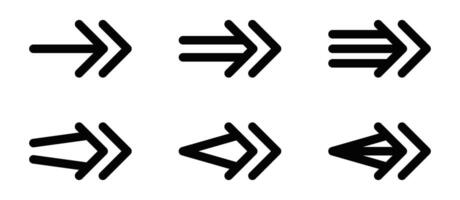 A set of arrows that are pointing in different directions vector