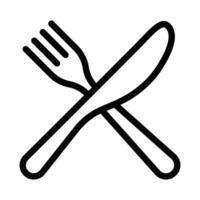 Fork and knife icon on white background vector