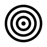 A black and white image of a target in a circle vector