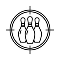 Bowling icon illustration on white background vector