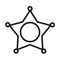 A sheriff star icon on a white background vector