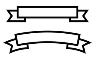 Two black and white ribbons on a white background vector