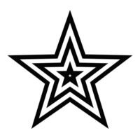 A black and white star with a white background vector