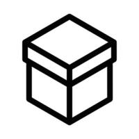 A black and white image of a box with a white background vector